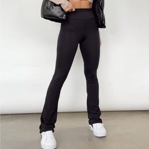 Lane 201 Black High Waisted Flare Leggings